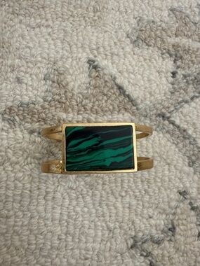 Malachite and Gold Cuff Bracelet Madewell